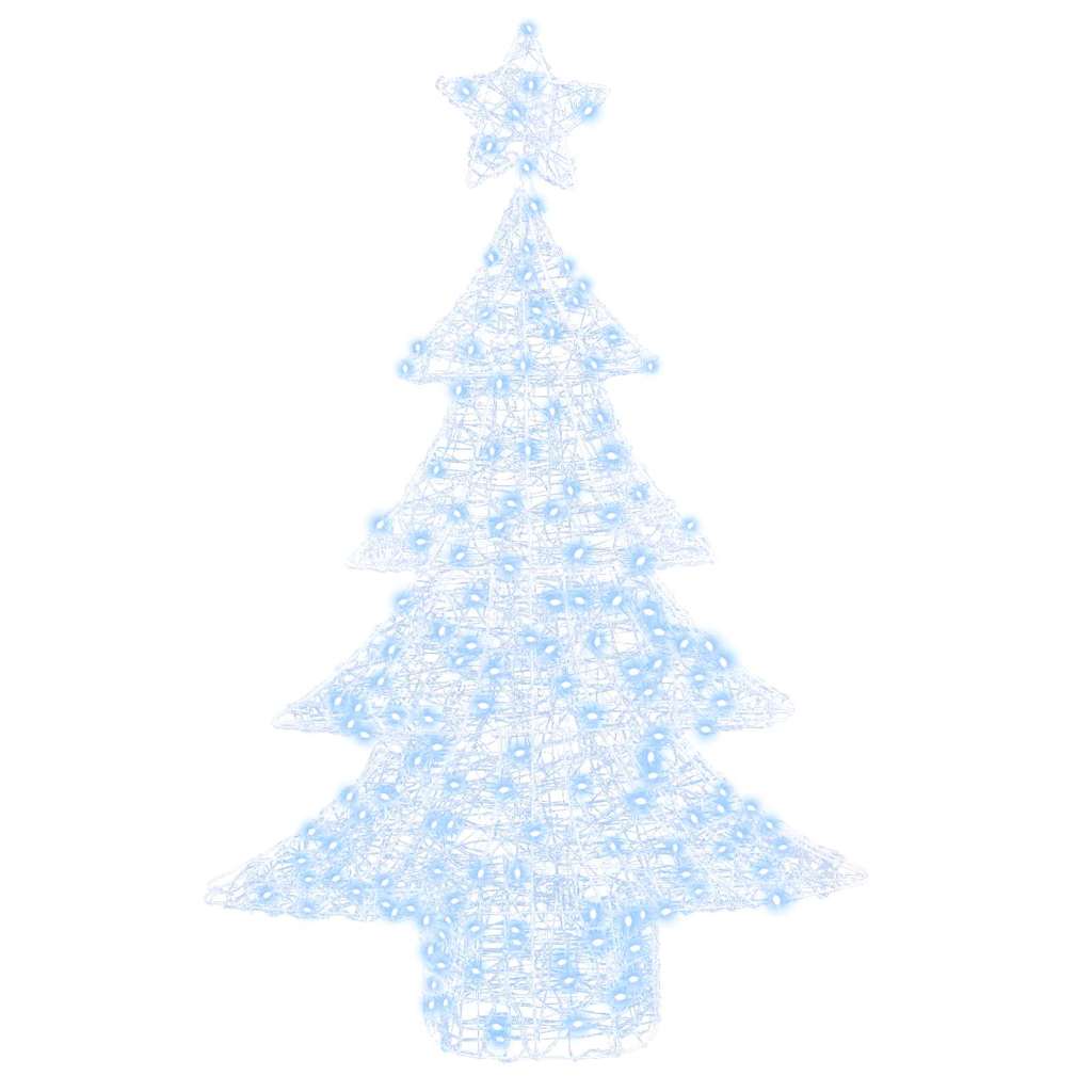 Árvore de natal com 100 leds branco frio 120 cm acrílo
