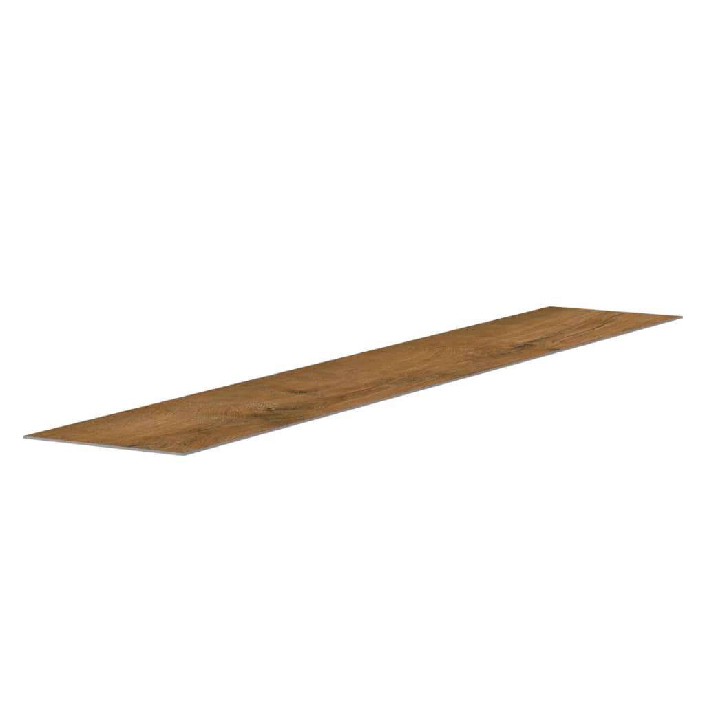 Painel de parede c/ aspeto de madeira 4,12 m² PVC castanho