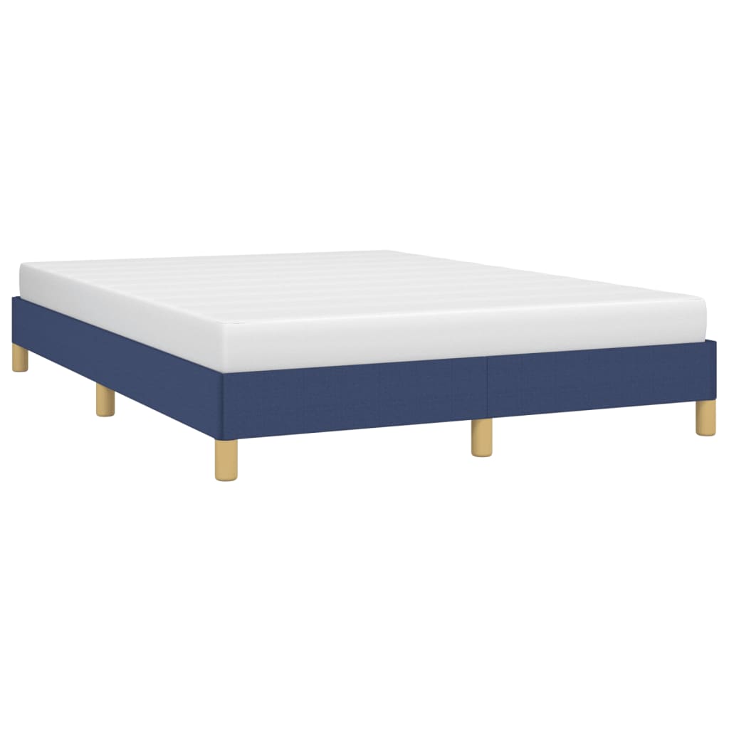 Estrutura de cama sem colchão 160x200 cm tecido azul