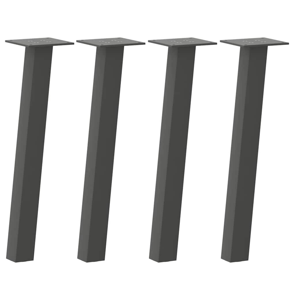Pés para mesa de centro 4 peças antracite 42 cm aço
