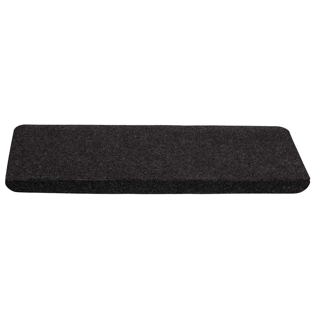 Tapetes de escada adesivos 30 pcs 65x24,5x3,5 cm preto