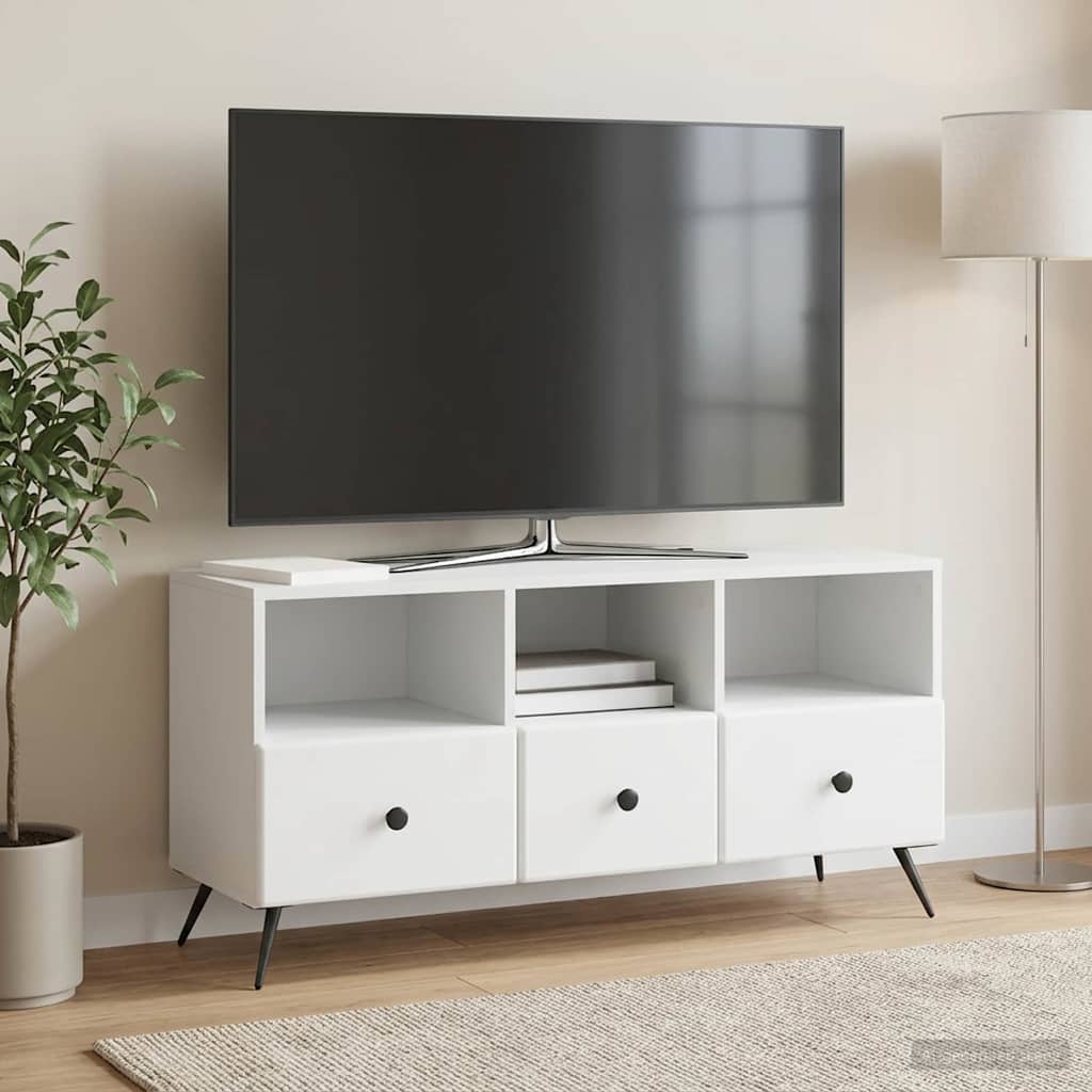 Gabinete para TV branco 102 x 34,5 x 50 cm derivados de madeira
