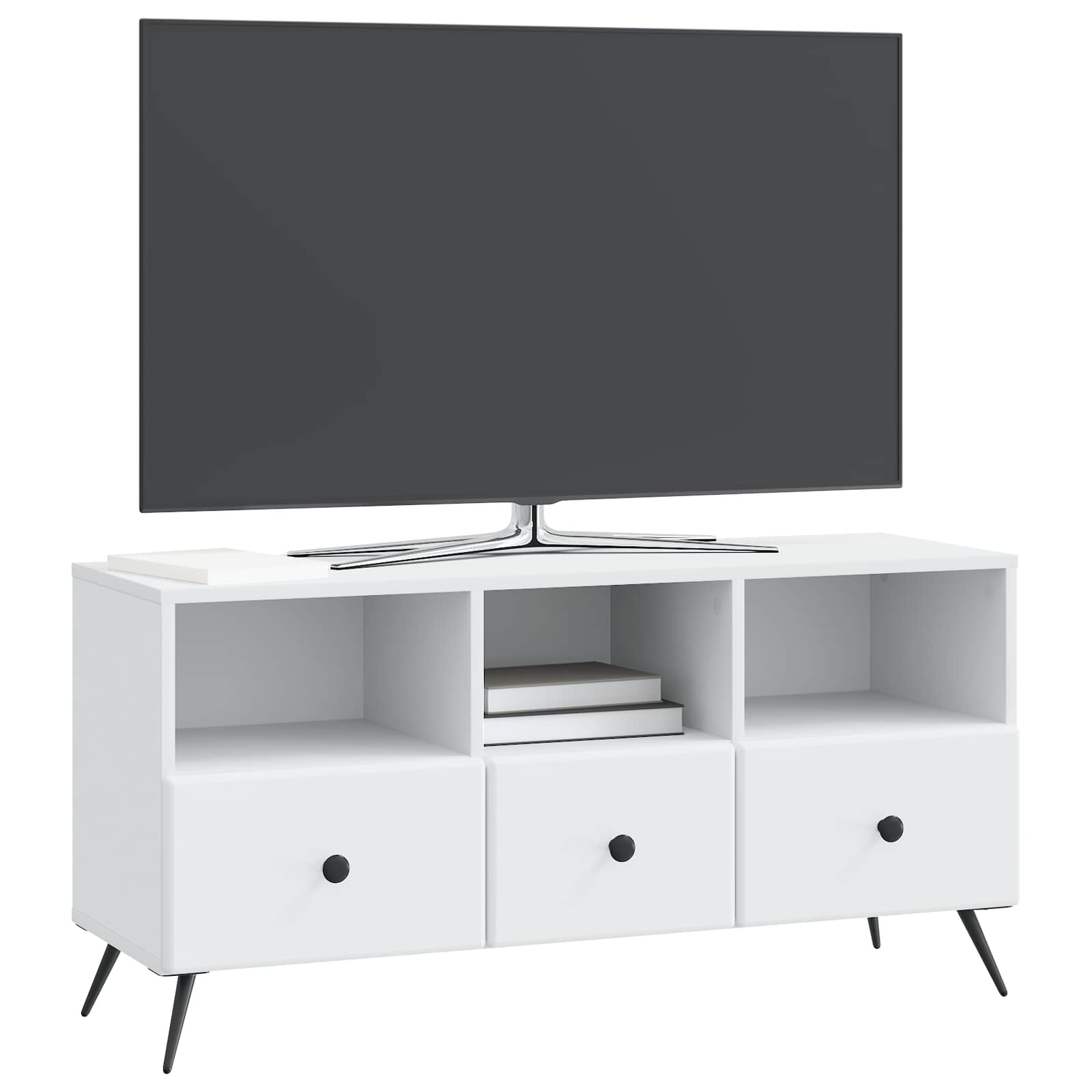 Gabinete para TV branco 102 x 34,5 x 50 cm derivados de madeira