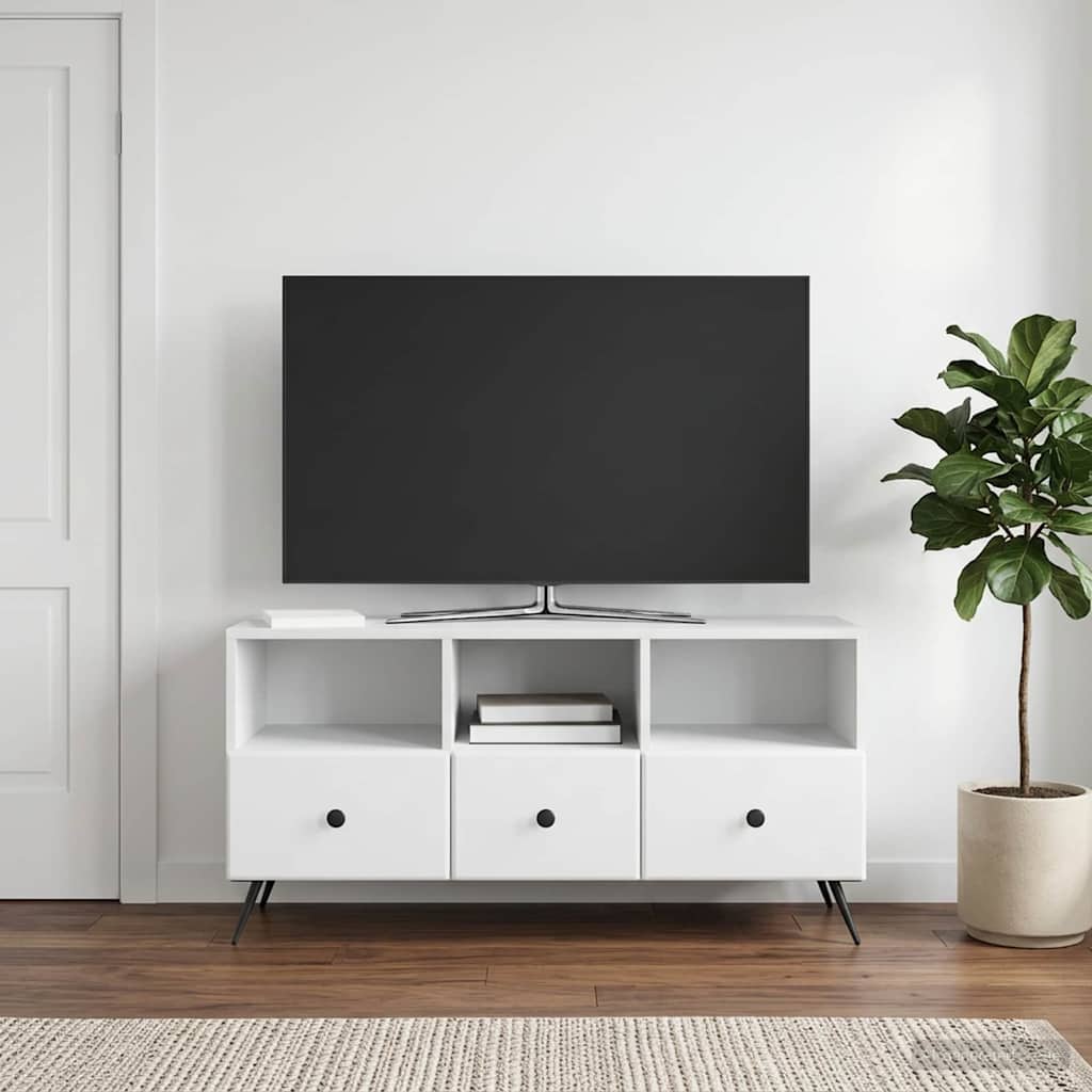 Gabinete para TV branco 102 x 34,5 x 50 cm derivados de madeira