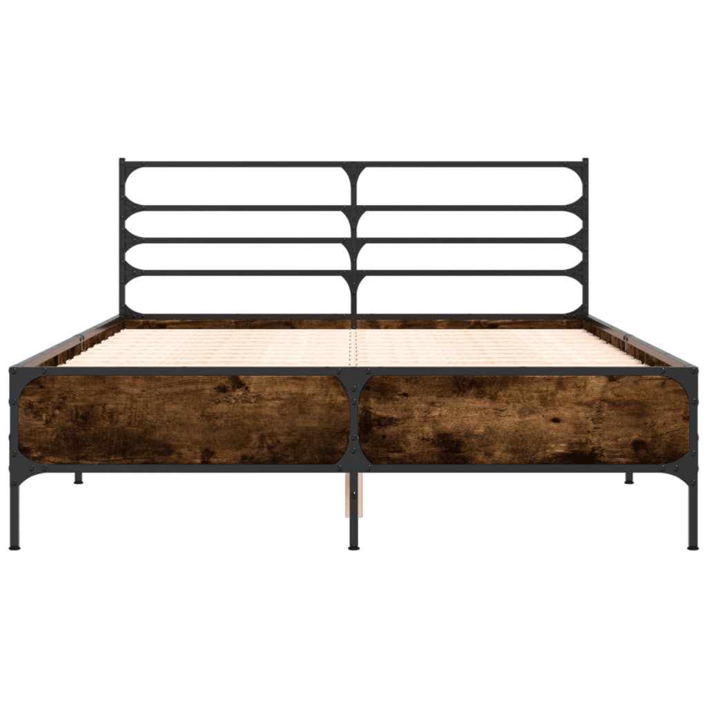 Estrutura de cama 140x200 cm derivados madeira/metal