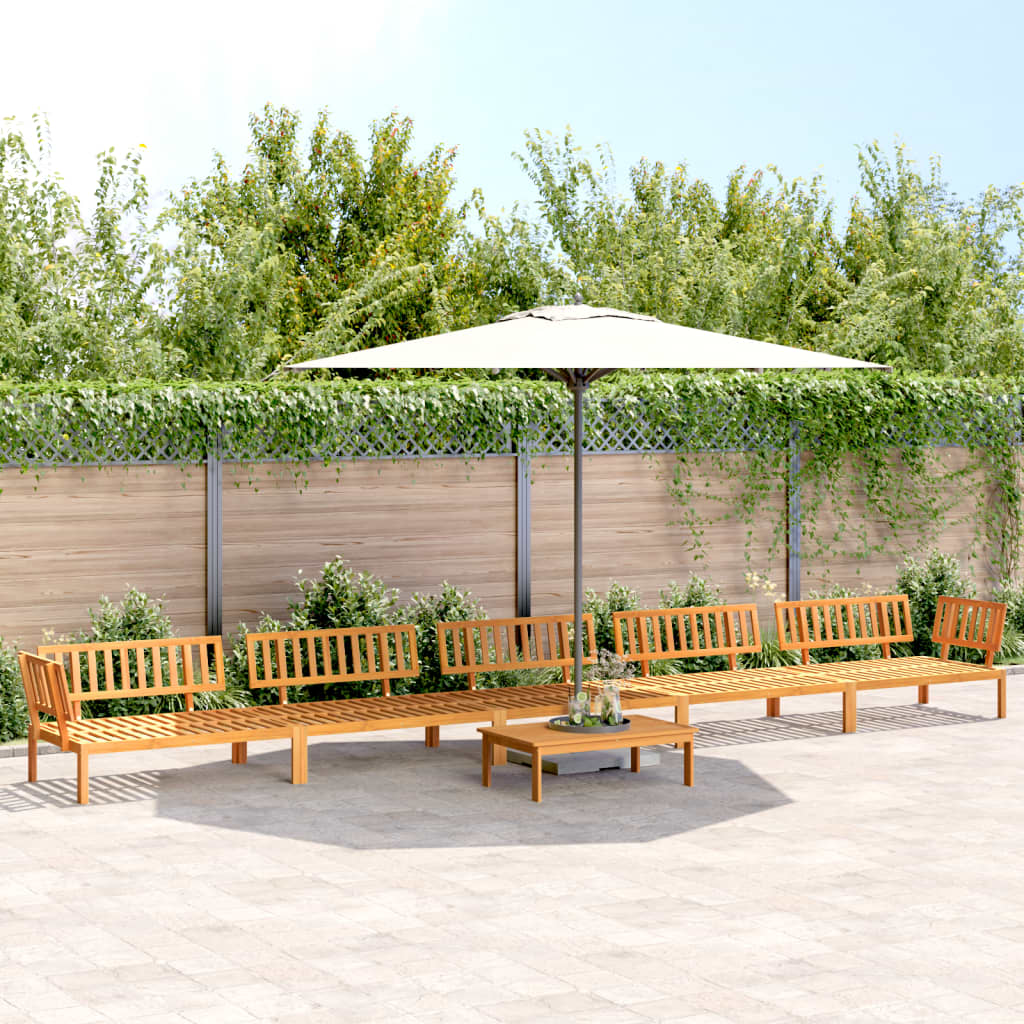 6 Pcs conjunto de móveis de paletes p/ jardim acácia maciça