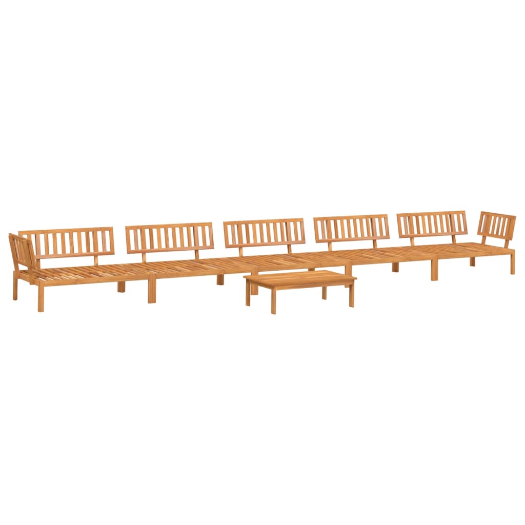 6 Pcs conjunto de móveis de paletes p/ jardim acácia maciça