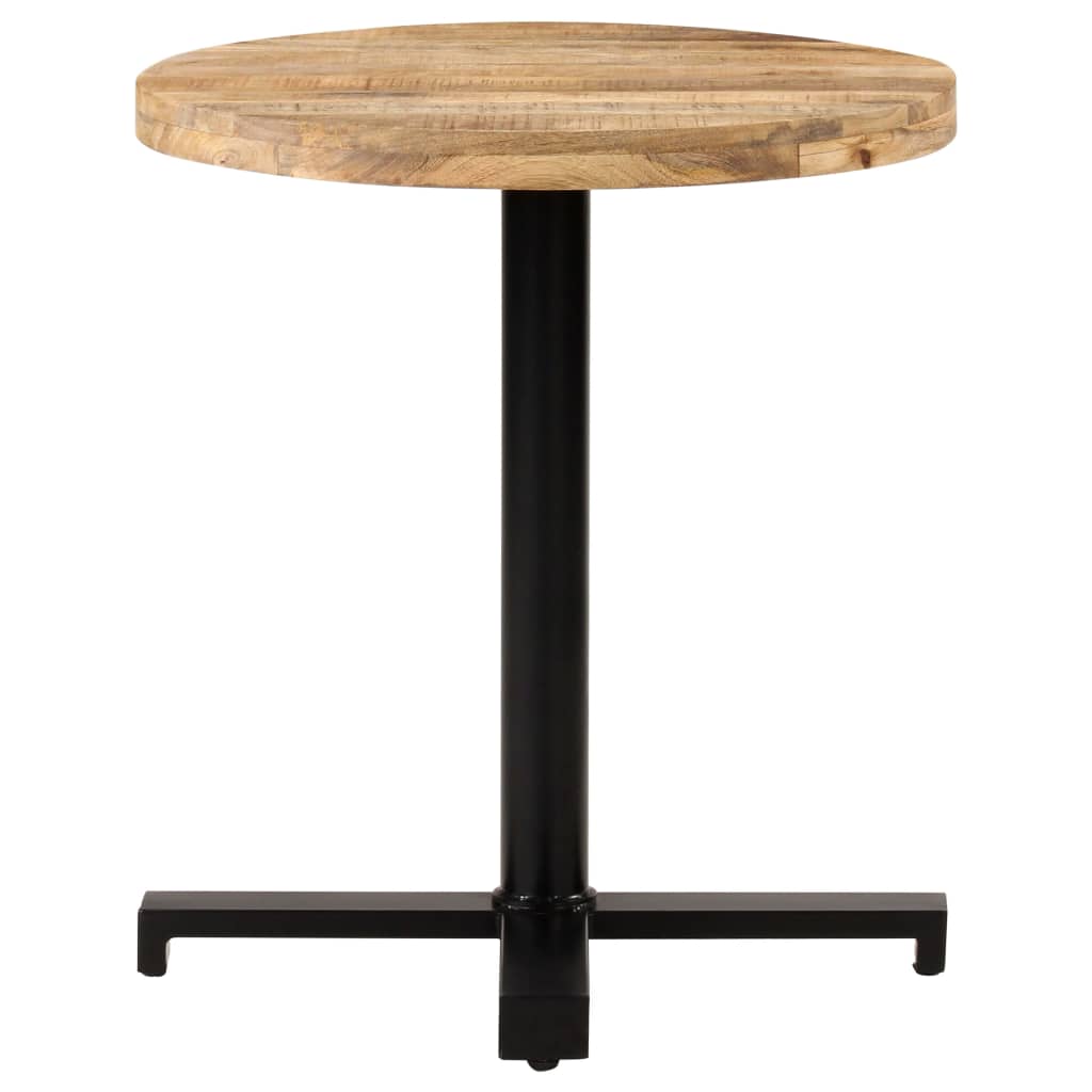 Mesa bistrô redonda ø70x75 cm madeira de mangueira áspera