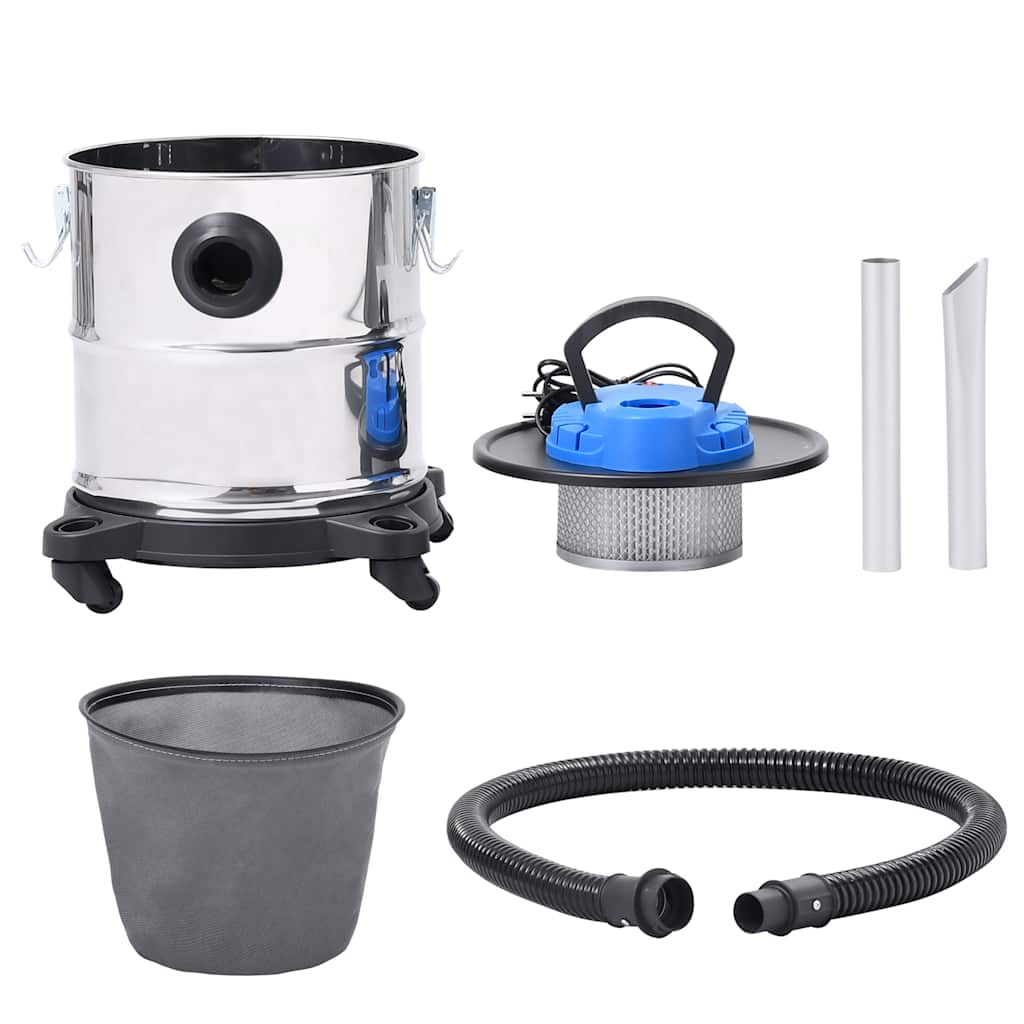 Aspirador de cinzas com filtro hepa 1200 w 20 l aço inoxidável