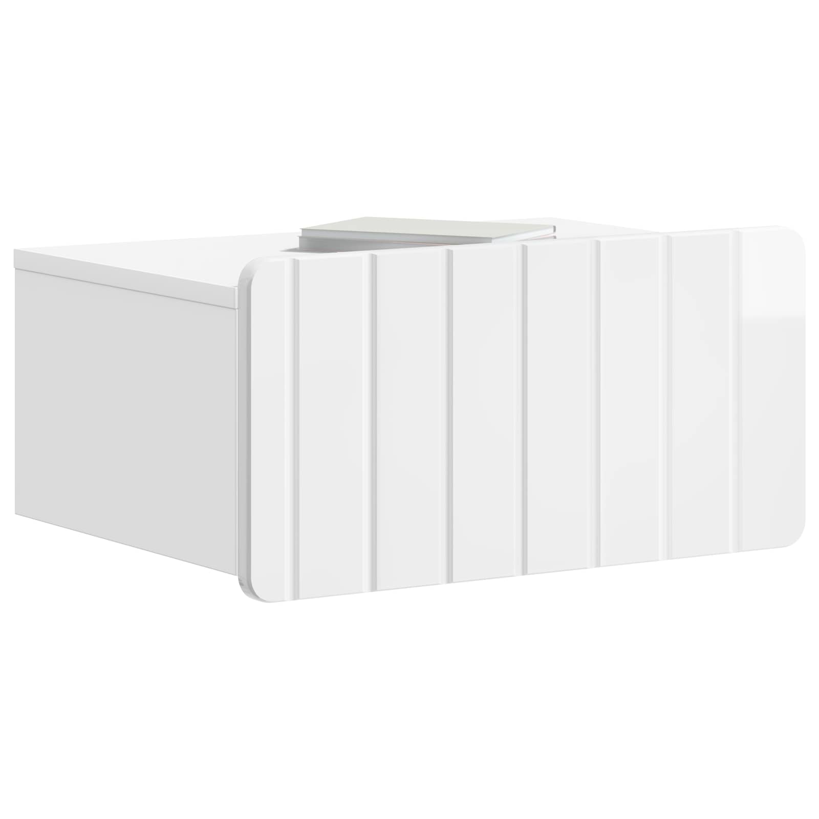 Gabinete de canto montado na parede 2 unid. branco brilhante