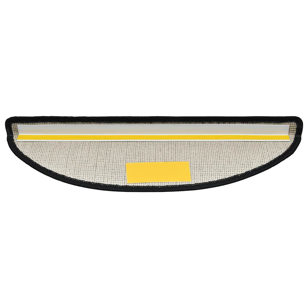 Tapetes de escada 30 peças 56x17x3 cm antracite semicircular