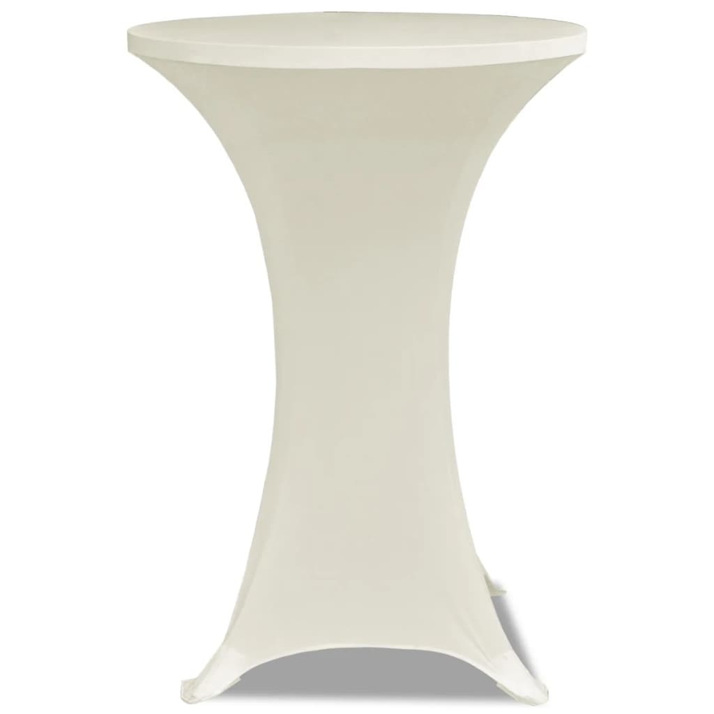 Toalha de mesa elástica ø80, creme / 2 peças