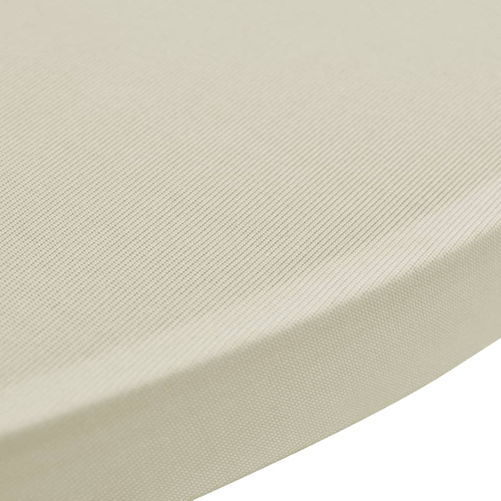 Toalha de mesa elástica ø80, creme / 2 peças