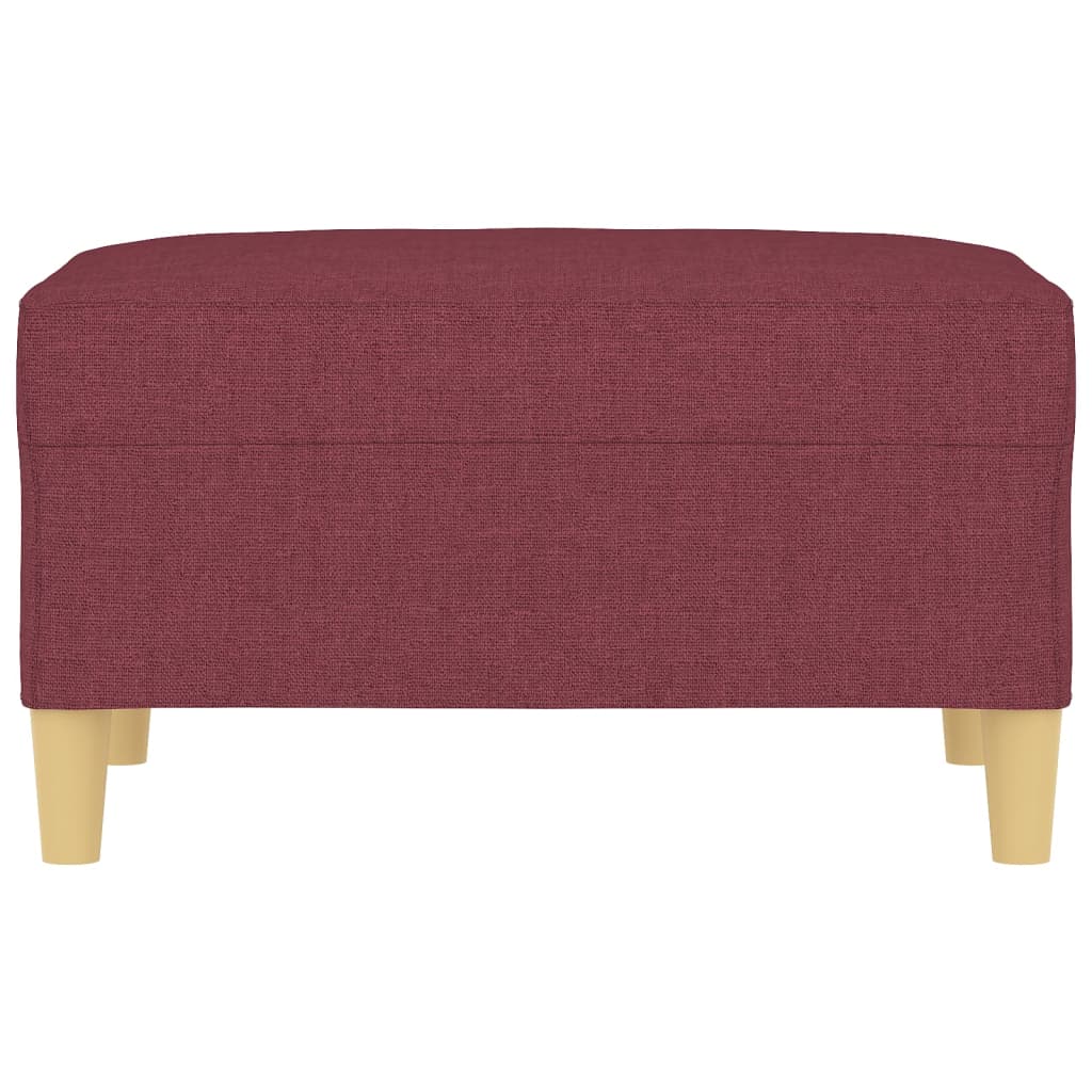 Apoio de pés 70x55x41 cm tecido vermelho-tinto