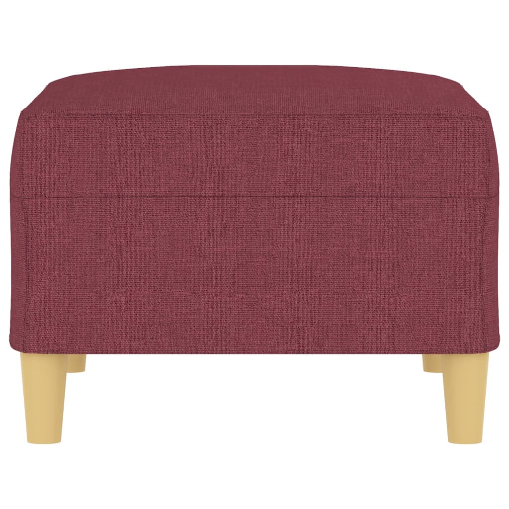 Apoio de pés 70x55x41 cm tecido vermelho-tinto