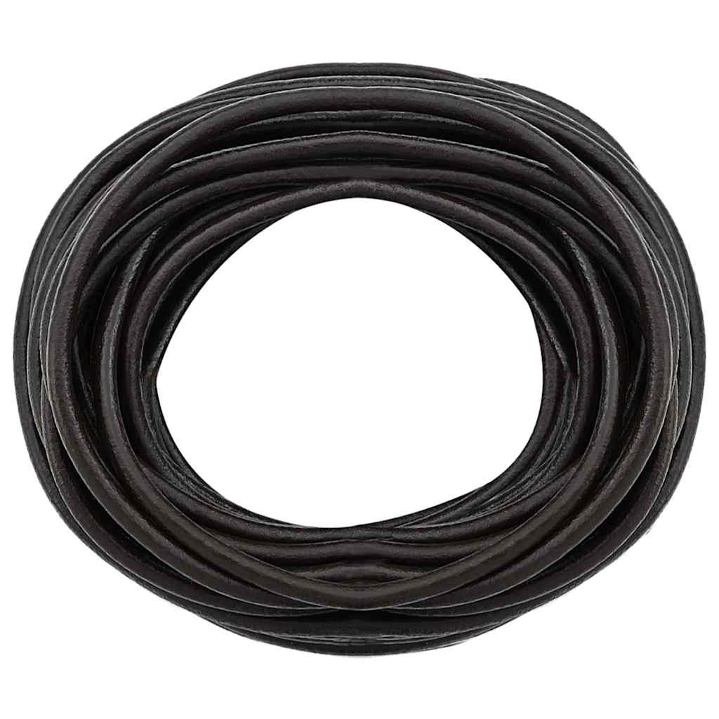 Corda de couro marrom escuro ø5 mm x 10 m couro