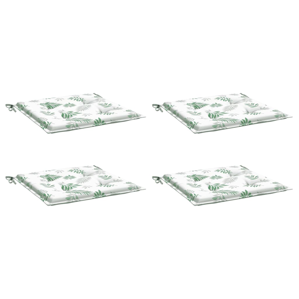 Almofadões p/ cadeira 4pcs 50x50x4cm tecido padrão folhas