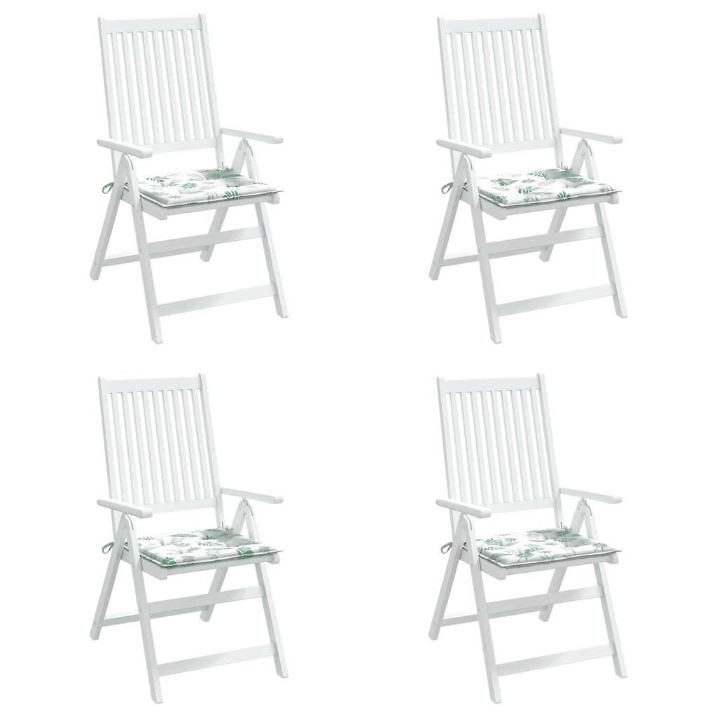 Almofadões p/ cadeira 4pcs 50x50x4cm tecido padrão folhas