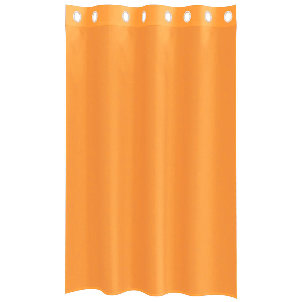 Cortinas de voile com ilhós 2 pcs laranja 140x175 cm
