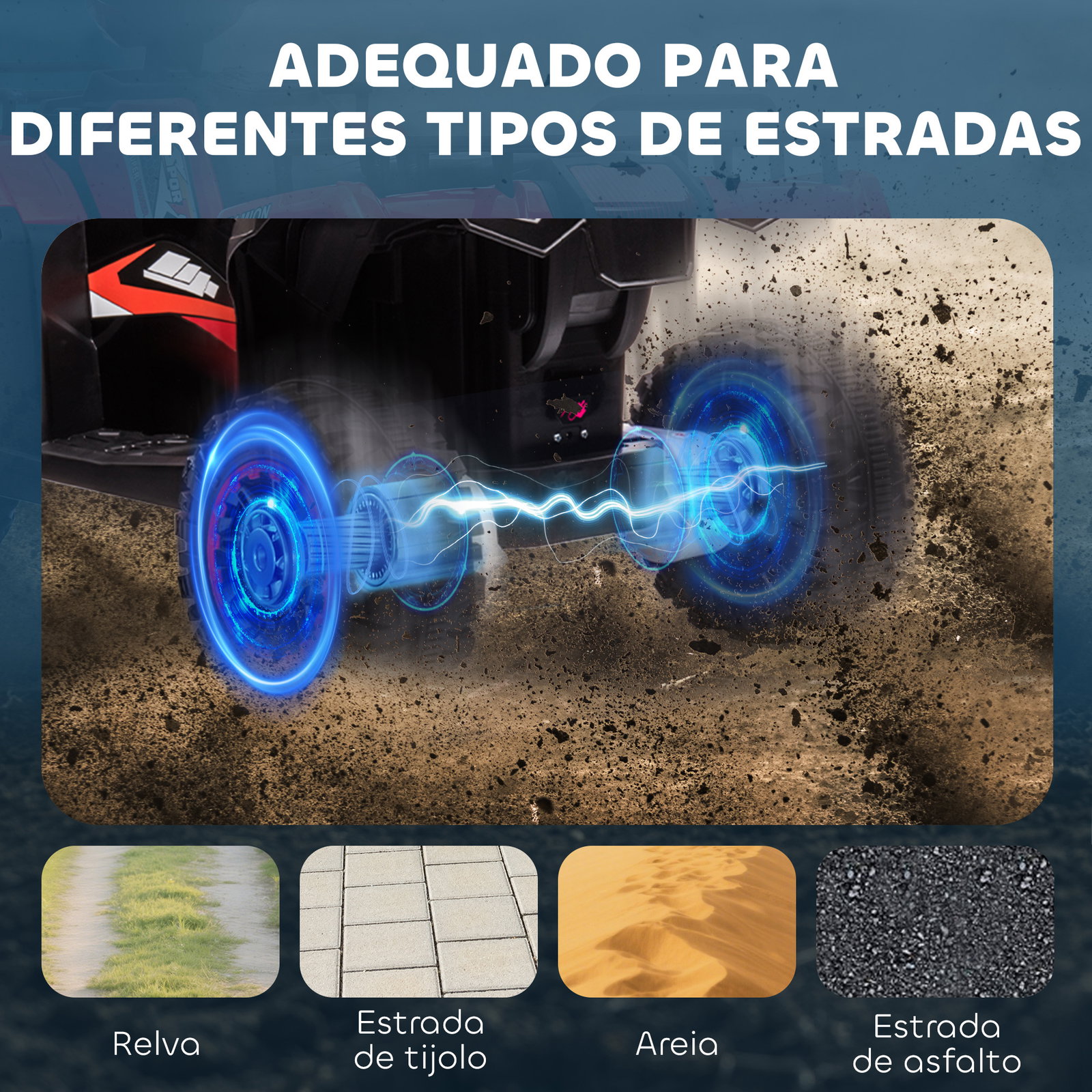 Quadriciclo elétrico para crianças de 3-5 anos veículo eléctrico a bateria 12v com 2 motores 83x53x55,5 cm rosa