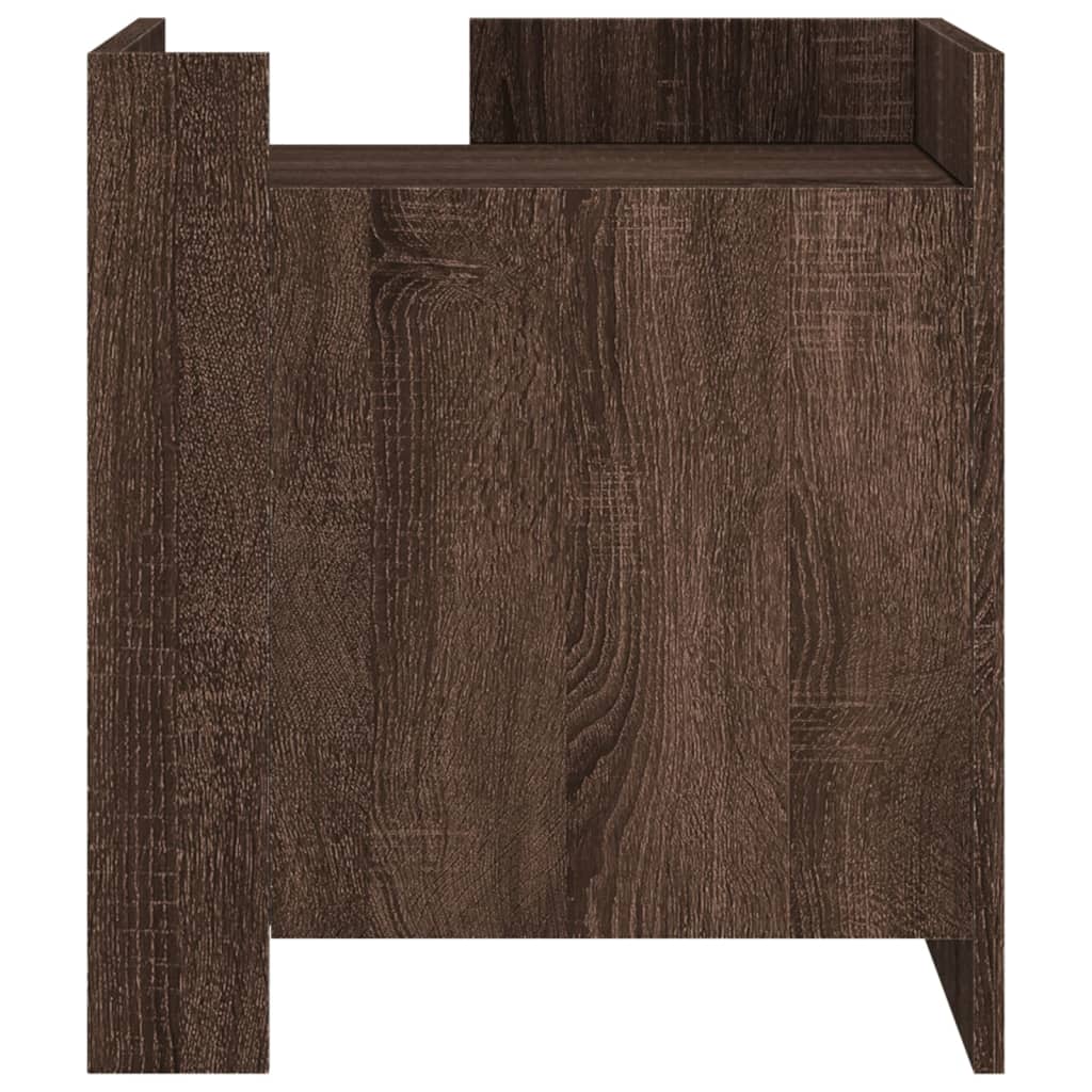 Mesa cabeceira 45x50x50 cm derivados madeira carvalho castanho