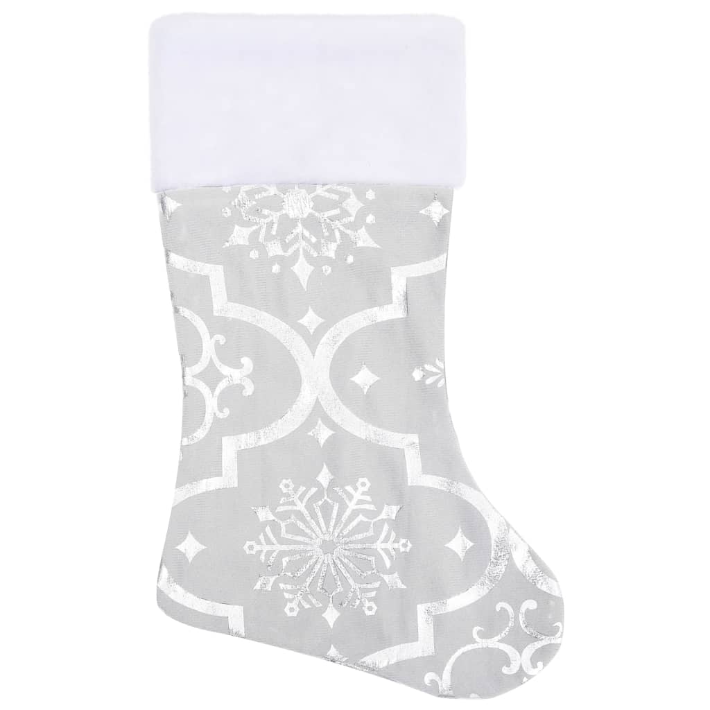 Saia de árvore de natal luxuosa 150 cm com meia tecido branco