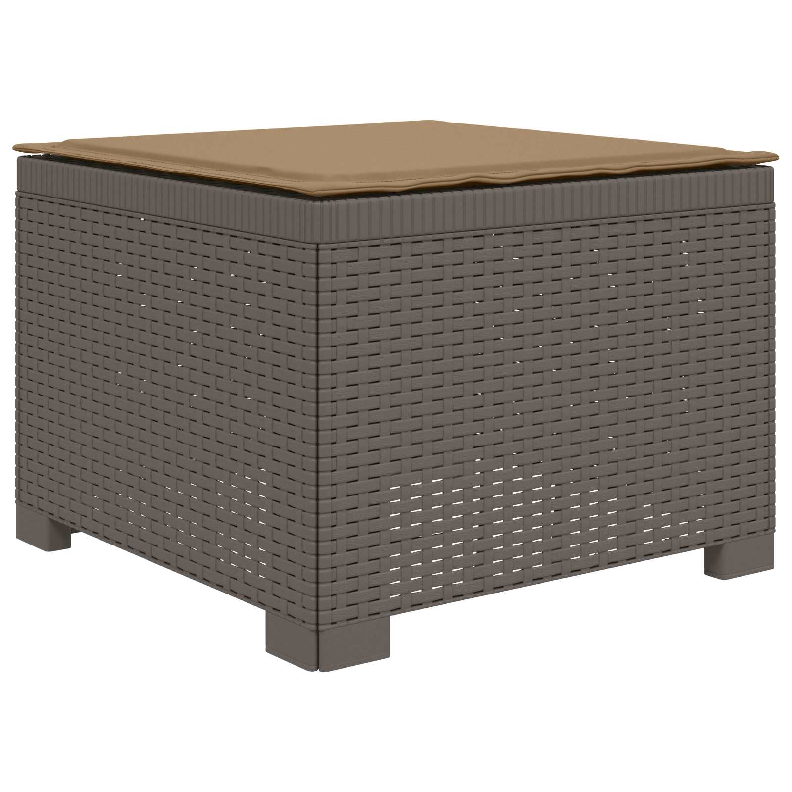 Sofá de jardim 1 lugar com almofada look rattan PP