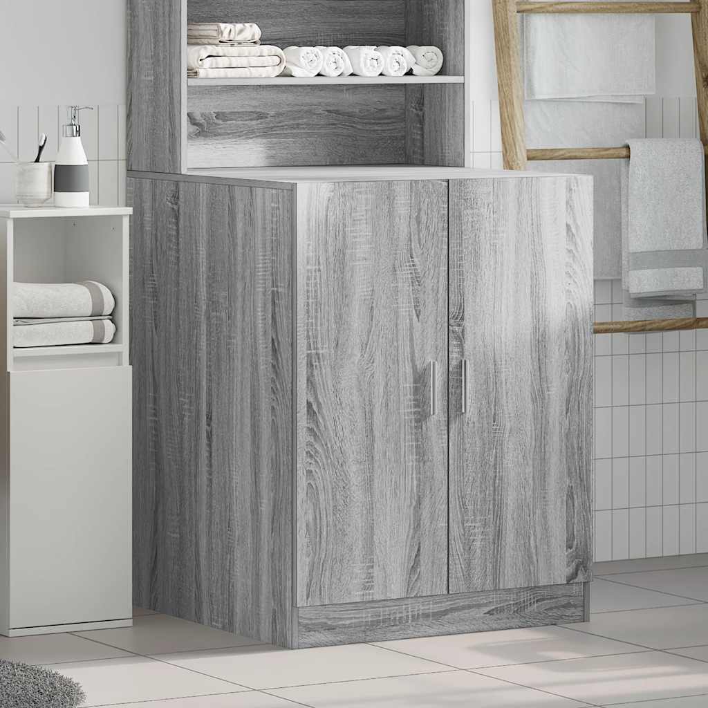 Armário máquina de lavar roupa 71x71,5x91,5 cm sonoma cinza