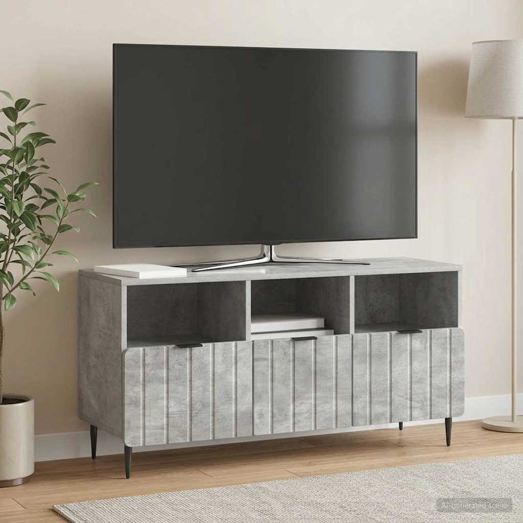 Gabinete para TV com gaveta cinzento cimento 102 x 34,5 x 50 cm