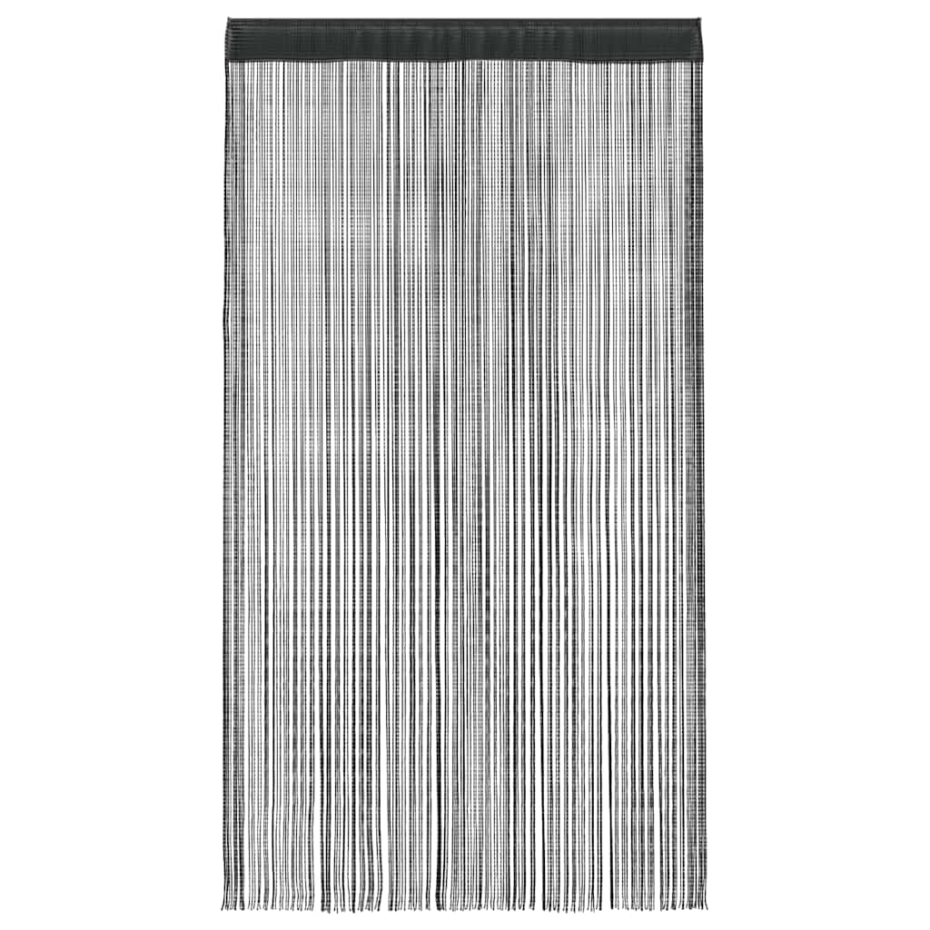 Cortinas de fios 2 pcs 140x250 cm preto