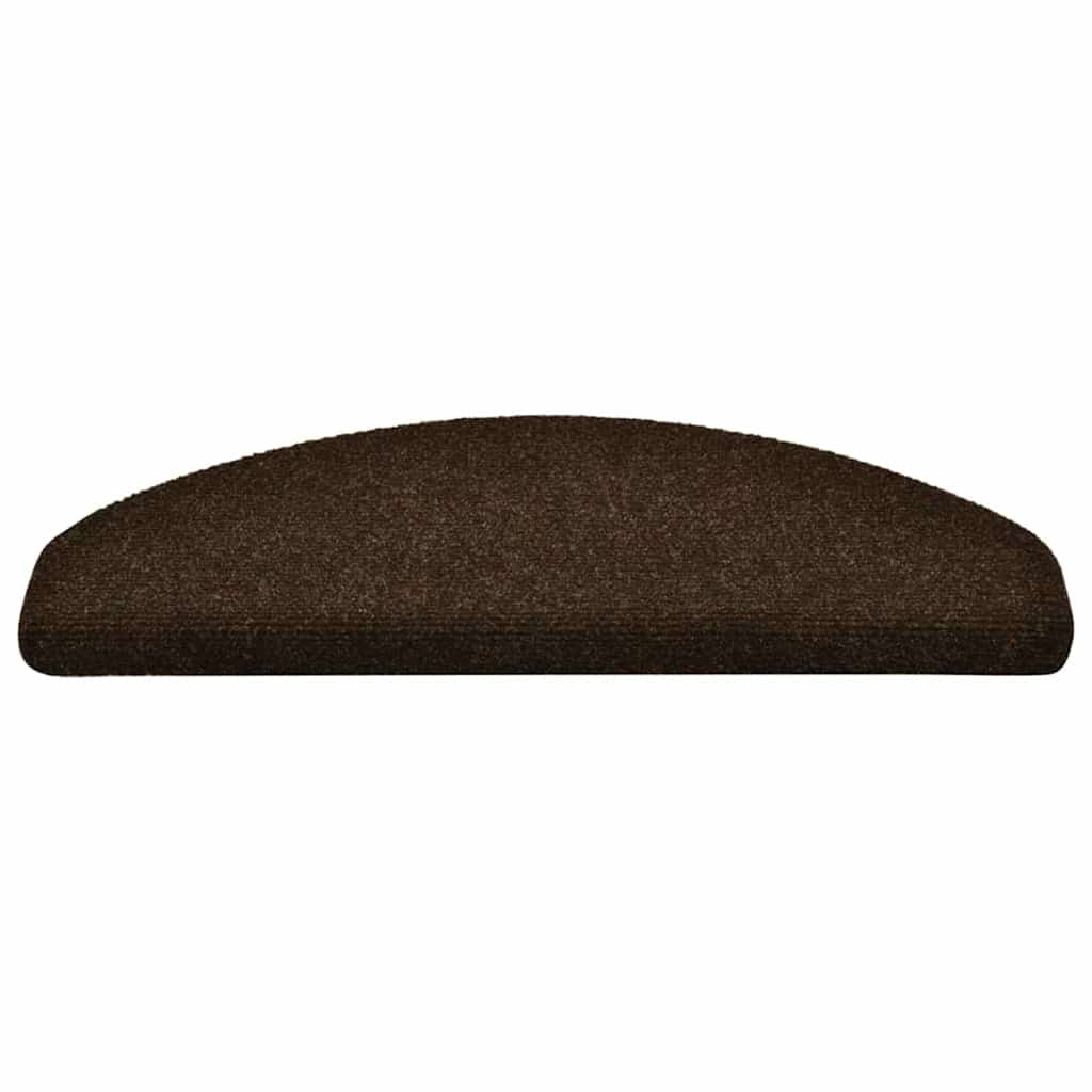 Tapetes de escada autoadesivos 30 peças 65x21x4 cm marrom semicircular grande