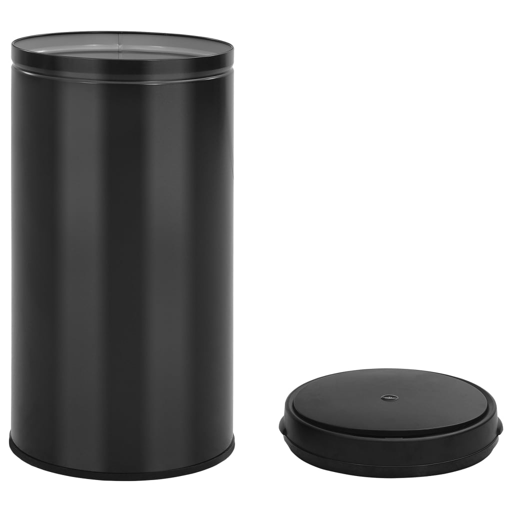Caixote do lixo com sensor automático 60 l aço carbono preto