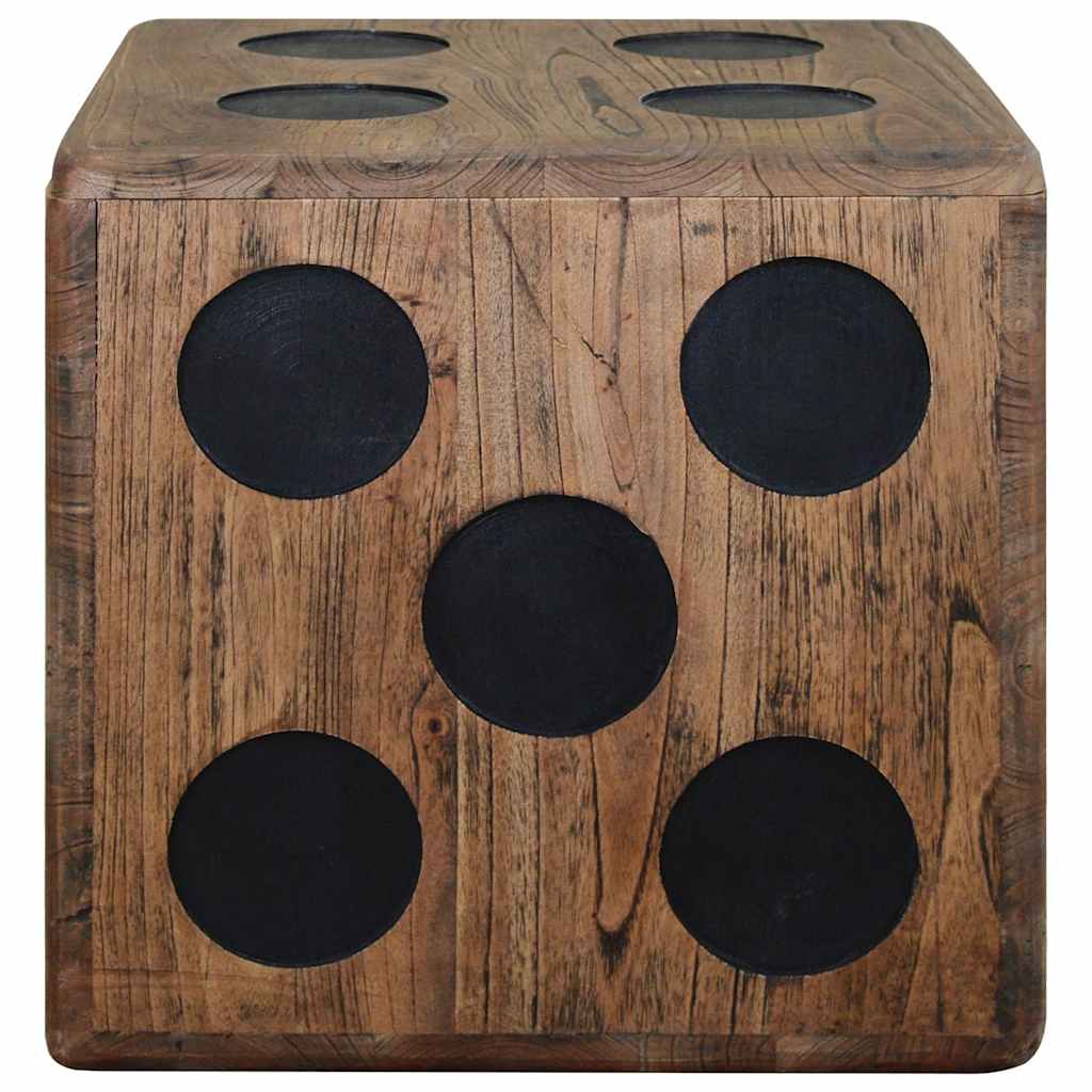 Caixa de arrumação madeira mindi 40x40x40 cm design de dado