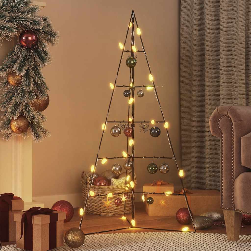 Árvore de natal para decoração 100 cm metal preto