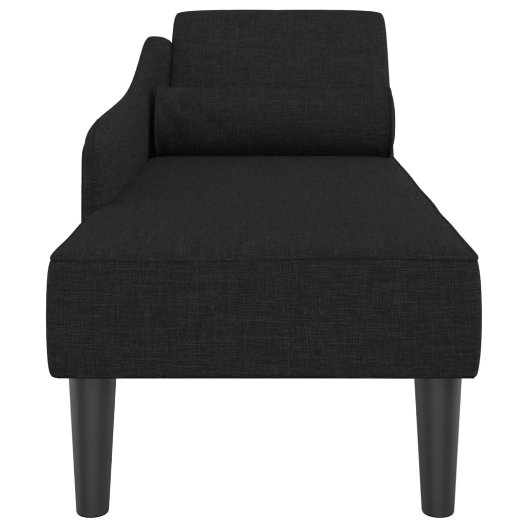 Chaise lounge com almofadões tecido preto