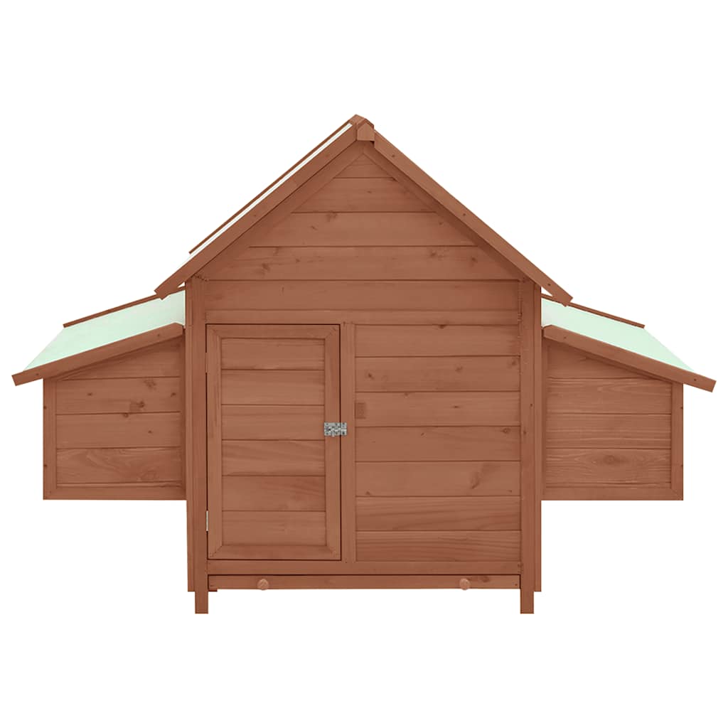 Galinheiro 150x96x110 cm abeto maciço moca e branco
