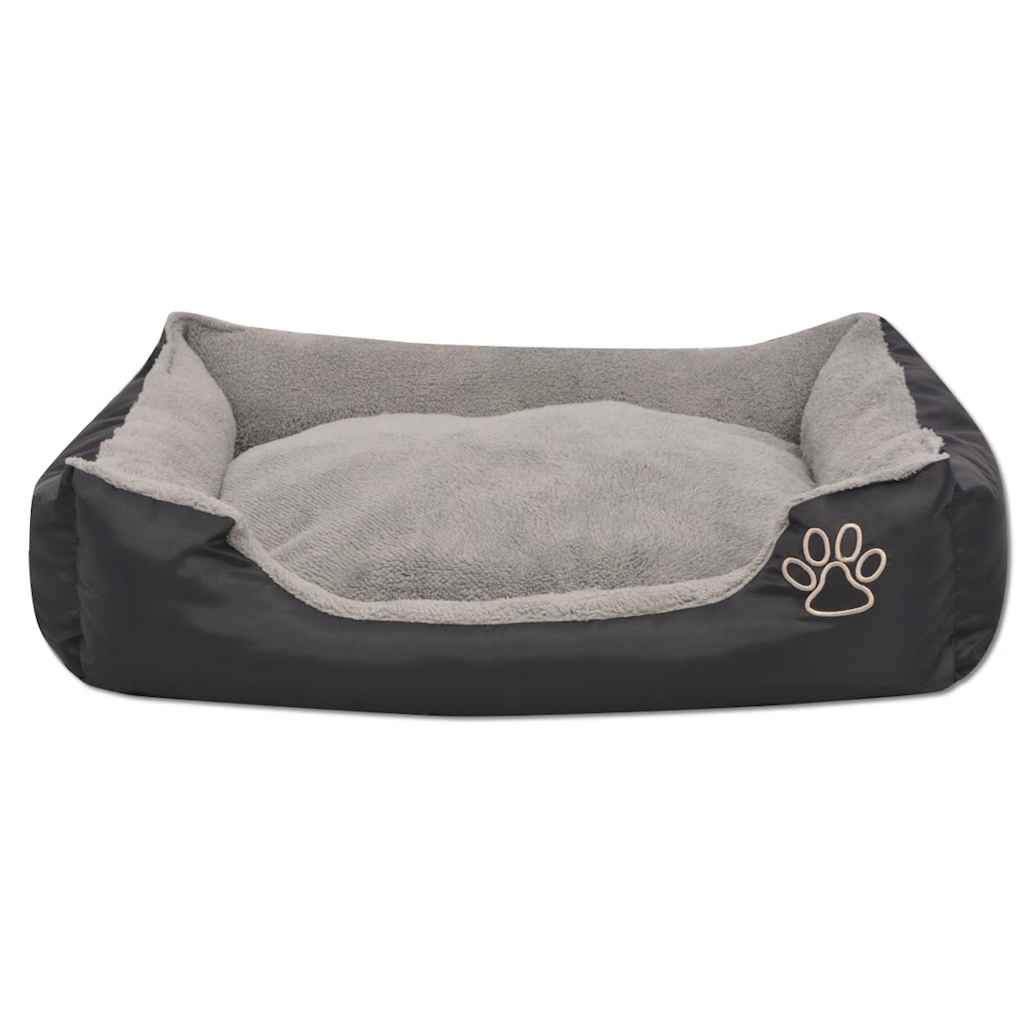 Cama para cães com almofada acolchoada tamanho l preto