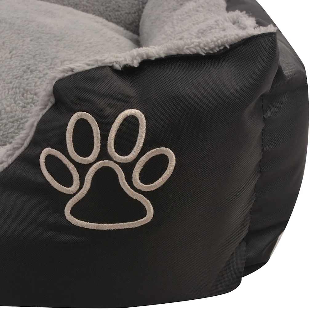 Cama para cães com almofada acolchoada tamanho l preto