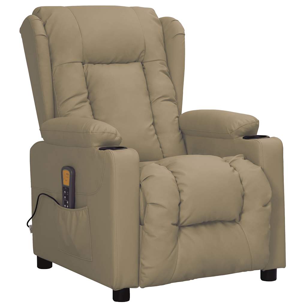 Cadeira de massagens couro artificial cappuccino