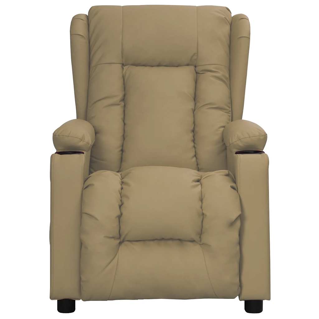 Cadeira de massagens couro artificial cappuccino
