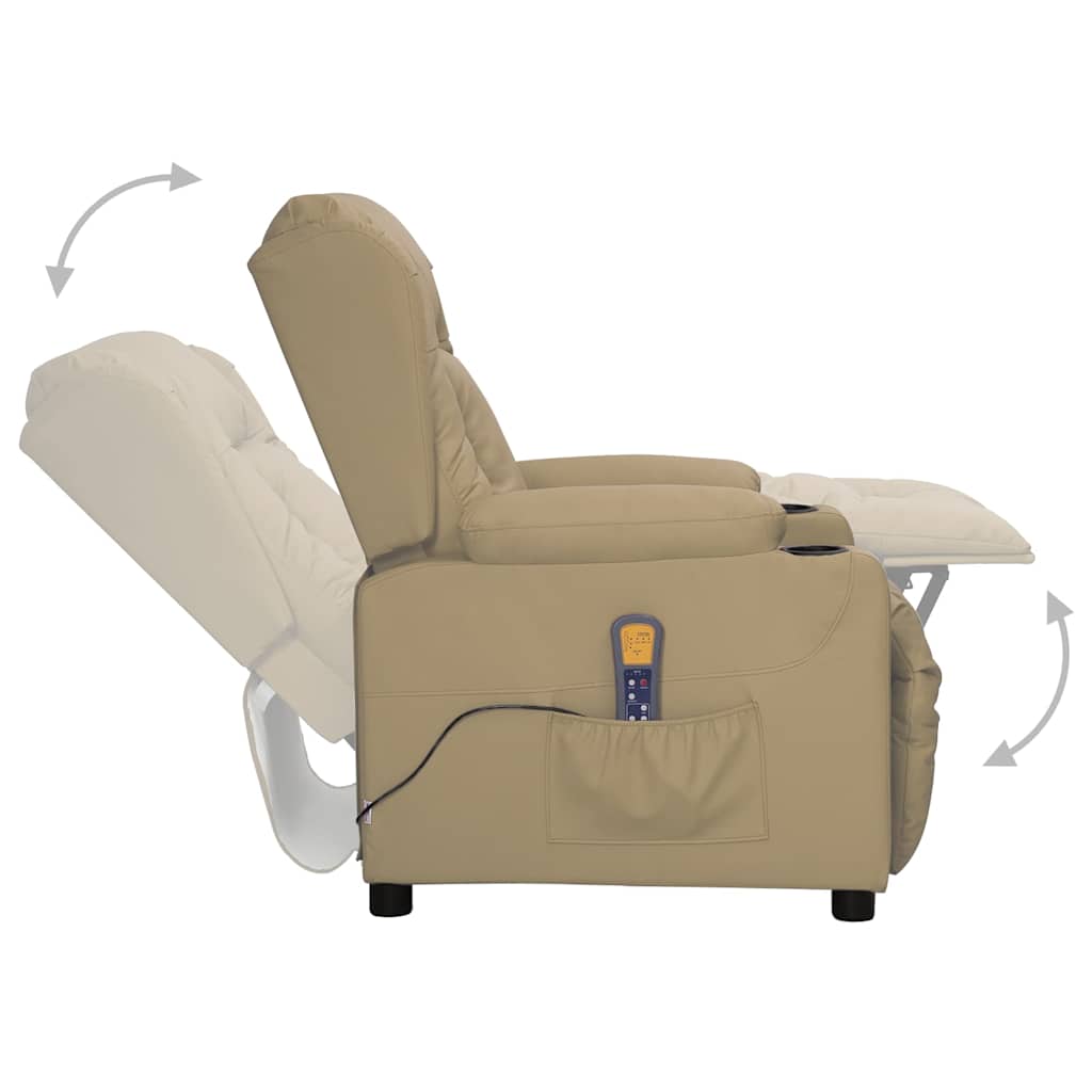 Cadeira de massagens couro artificial cappuccino