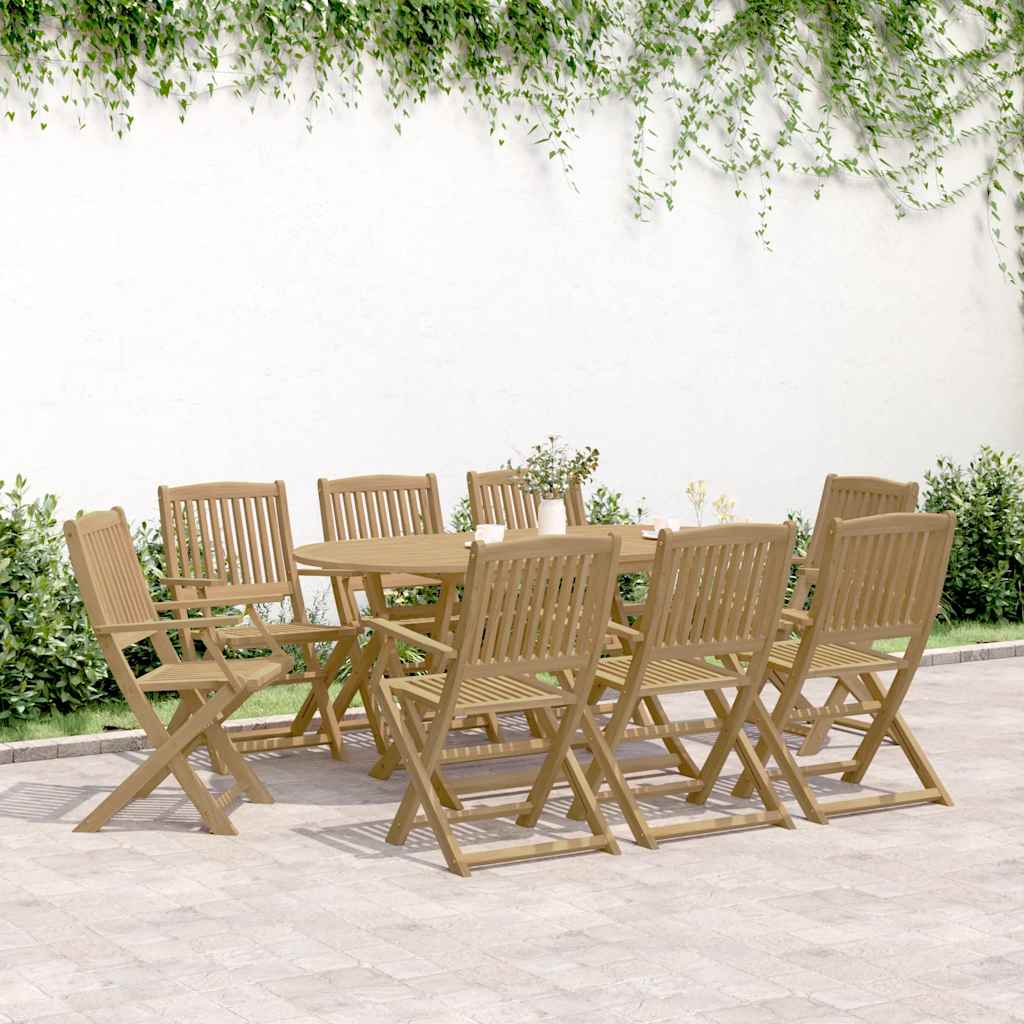 Cadeiras de jardim dobráveis 8 pcs 54x61x88 cm acácia maciça