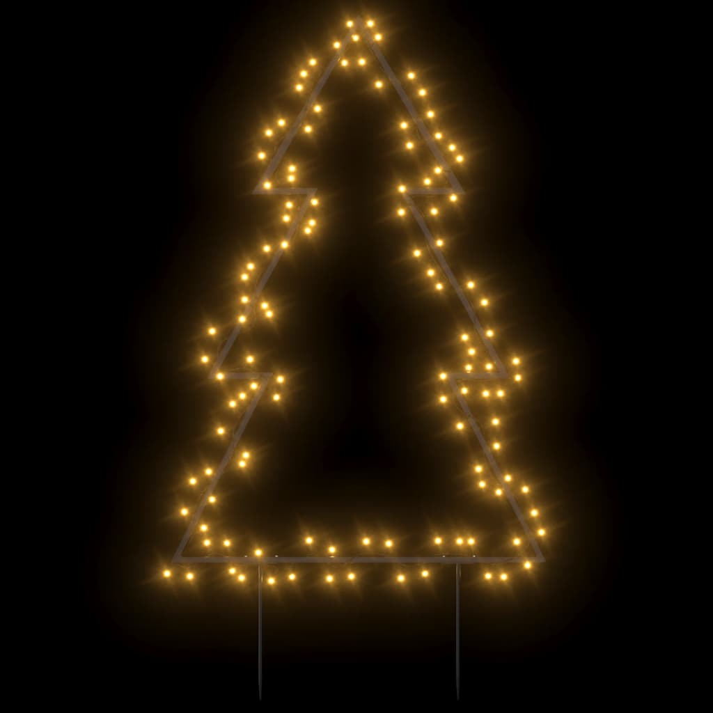 Decoração árvore de natal c/ luz e estacas 115 luzes LED 90 cm