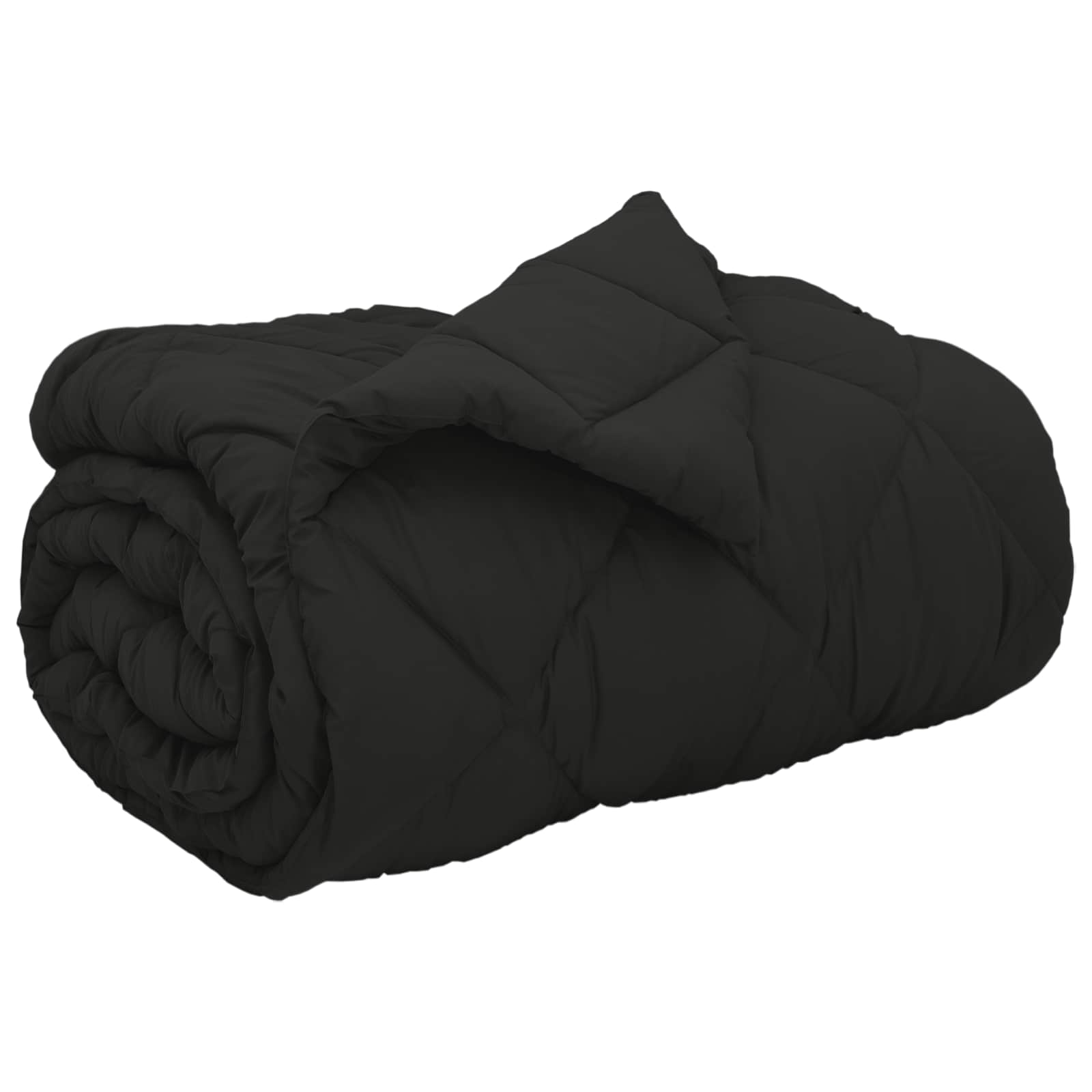 Edredom de inverno 135 x 220 cm 450 gsm preto