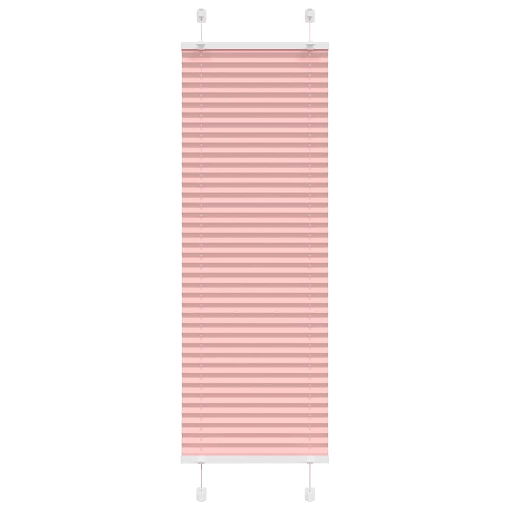 Rosa plissada cega 45x150 cm largura tecido 44,4 cm poliéster
