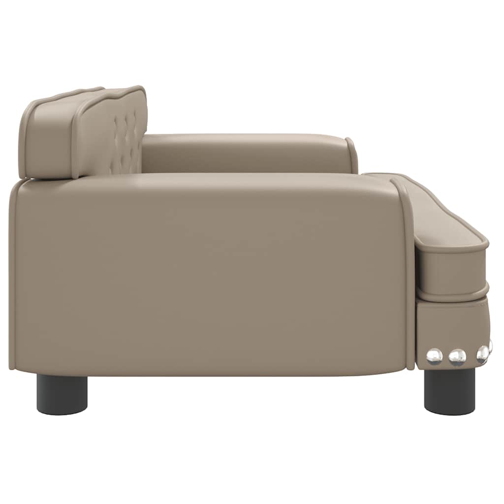 Sofá infantil 70x45x30 cm couro artificial cappuccino