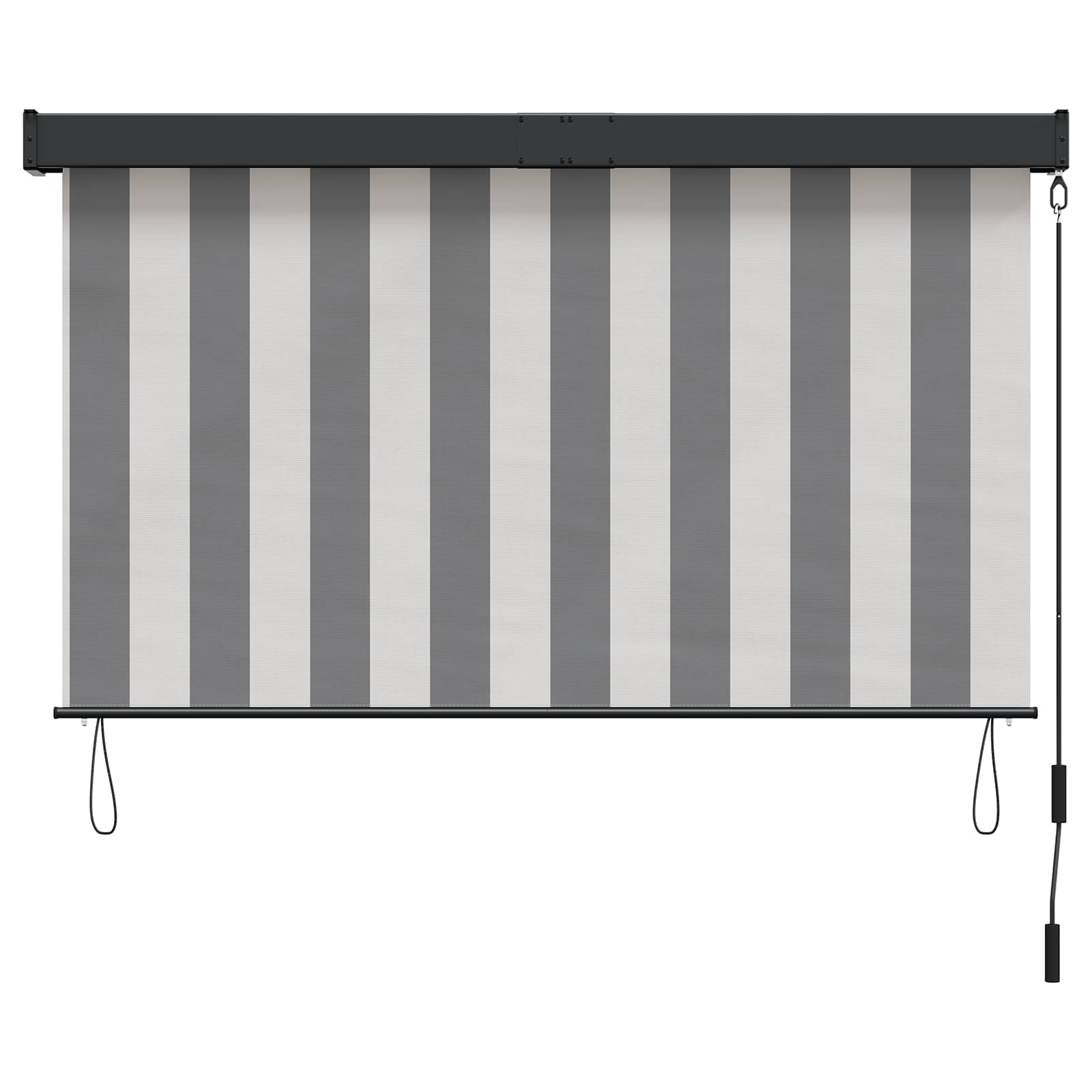 Estores de rolo antracite e branco 140 x 250 cm