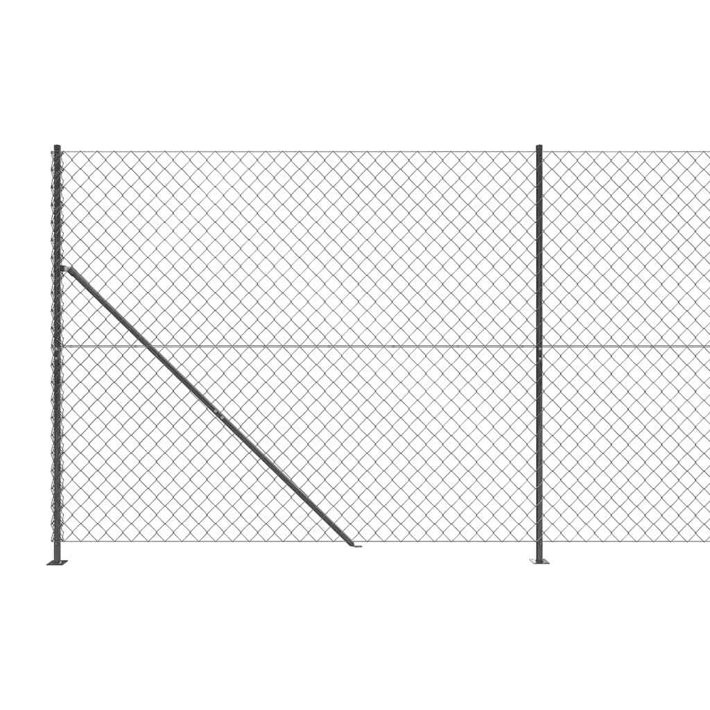 Cerca de arame com flange 1,6x10 m antracite