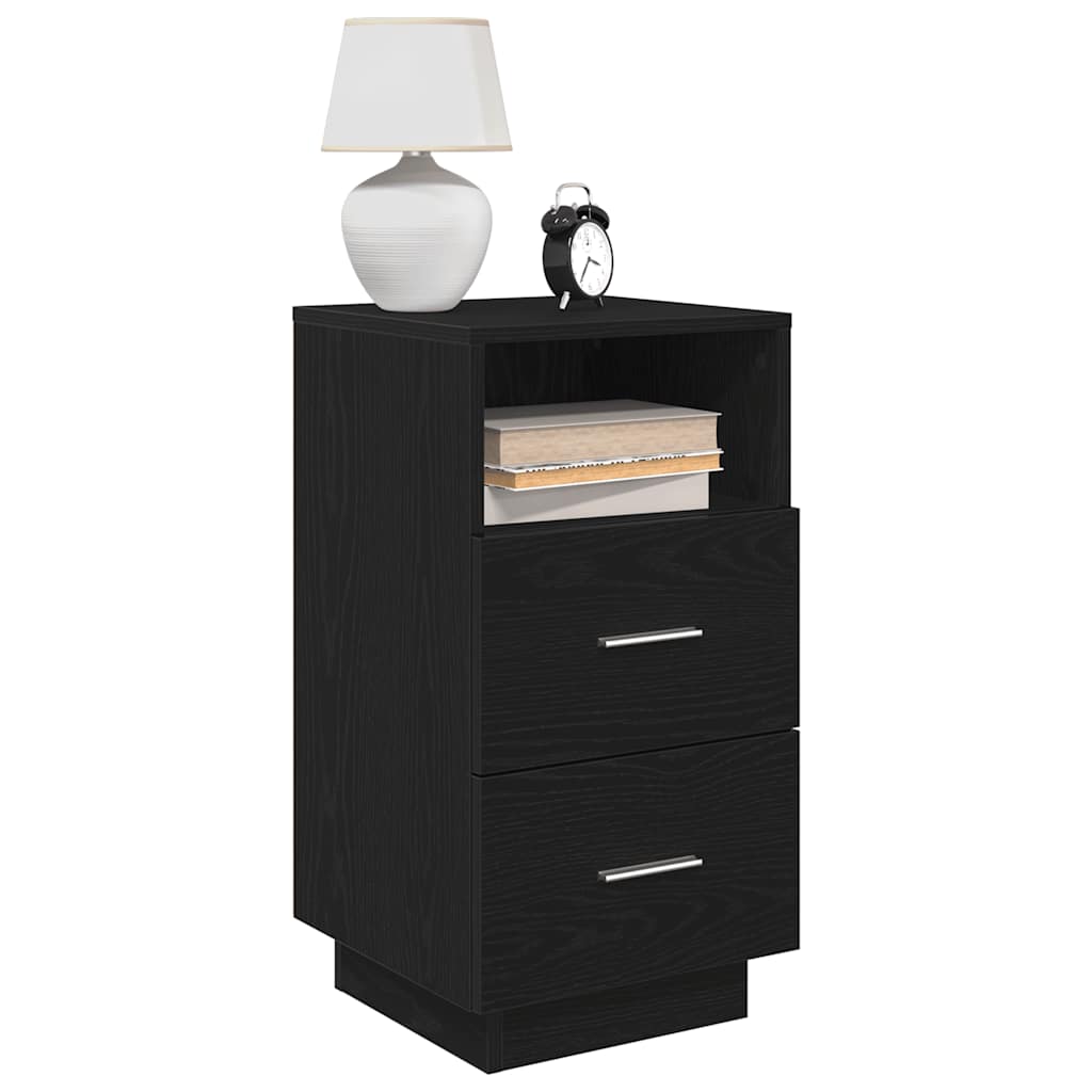 Mesas de cabeceira 2 pcs com 2 gavetas 36x36x68 cm preto