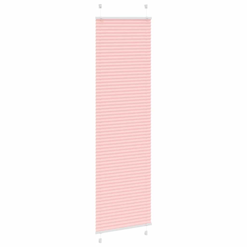 Rosa plissada cega 65x200 cm largura tecido 64,4 cm poliéster